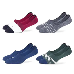Supersox Low Cut No Show Loafer Socks For Men Combo, Made With Durable, Breathable, Anti Odour & Moisture Absorbent Combed Cotton with Anti Slip Grip, Ideal Socks For Summer (Pack of 4)