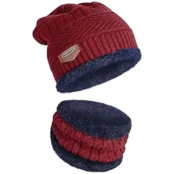 Fitness Mantra Winter Sports Cap & Muffler for Men & Women| Beanie Cap| 1 Set| (Multicolor)