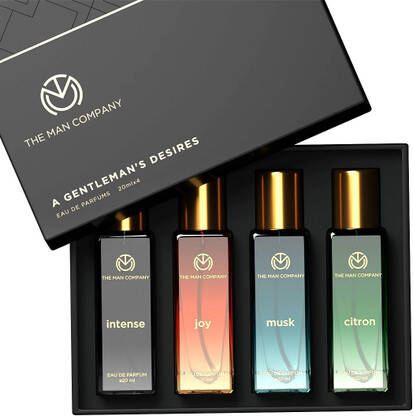 THE MAN COMPANY Perfume for Men Gift Set - 4*20ml | A Gentleman's Desire | Long-Lasting Premium Eau de Parfum - 80 ml(For Men)
