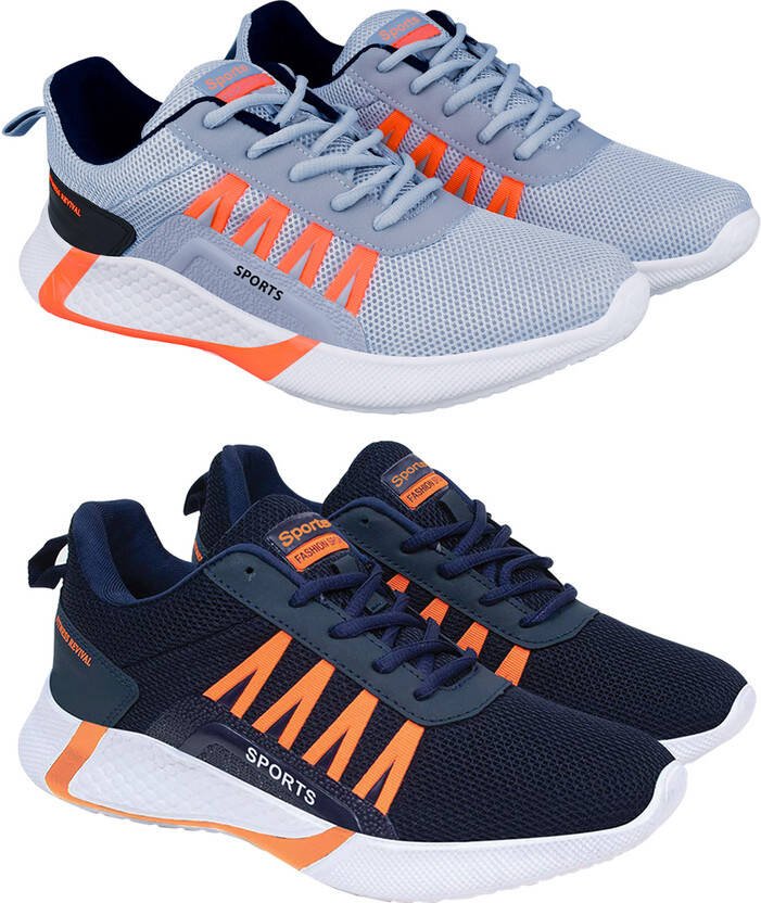 Combo Pack of 2 Casual Shoes Sneakers For Men(Multicolor , 6)
