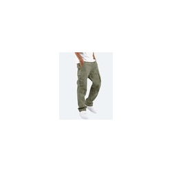 Men Relaxed Fit Cargo Pants with Drawstring Waist