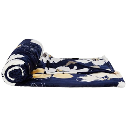 amazon basics Single Bed Warmer Sheet Set with Two Matching Pillow Covers (200 GSM) | (Navy Blue)