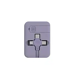 YellowCult 3-In-1 Micro Usb Charging Cable Hub, Lightning To Usb Cable, Type C Sync Fast Charging Cord Compatible With Android Phones, Smartwatch, Macbook 2020, Type-C Iphone - Soothing Lavender