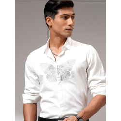 Men Slim Fit Graphic Printed Casual Shirt