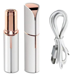 Hewan facial epilator hair removal machine for women - face, chin, cheek, eyebrow, upper lip hair remover for women, usb rechargeable epilator machine (White)