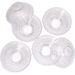 Somil Multi-Purpose Tableware Snack/Veritable Serving Bowl Set of 6, Glass, Clear, Round (BowlT-D6.f)