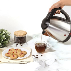 Cello Quick Boil Electric Kettle 1.5 Litre, Silver | Tea Kettle | Portable Stainless Steel Kettle for Travel | Ideal For Boiling Water, Making Tea & Coffee, Instant noodles, Soup