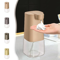 ZYLUS Smart Hand Washer Automatic Foaming Soap Dispenser, Touchless Hand Soap Dispenser 350ml with Advanced Infrared Sensor, Rechargeable 2000mAh, IPX4 Water Proof ((Pink))
