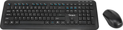 Targus AKM610AP Keyboard & Mouse Wireless Standard Desktop Keyboard Compatible with Desktop, Laptop, Mac multimedia_keys(Black)