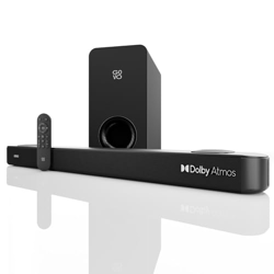 GOVO GOSURROUND 975 | 4.1 (2.1.2) Channel, 400W Soundbar with True Dolby Atmos, 6.5  subwoofer, Opt, AUX, USB & Bluetooth, 3 Equalizer Modes, Stylish Remote & LED Display (Platinum Black)