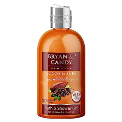 Bryan & Candy Shower Gel with Aloe Vera. Gentle, Moisturizing Body Wash for Soft, Supple Skin (Cocoa Shea Shower Gel, 300ml)
