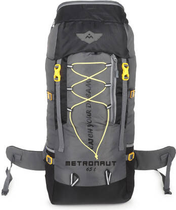 METRONAUT Trekking Bag For Hiking/Camping/Outdoor Sports with Rain Cover Rucksack - 65 L(Grey)
