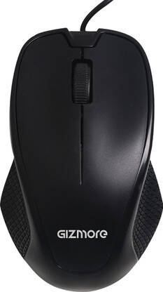 Gizmore GIZ-M002 Wired Ambidextrous Optical Mouse(USB 2.0, Black)