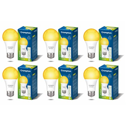 Crompton Dyna Ray 12W Round E27 LED Warm White Pack of 6