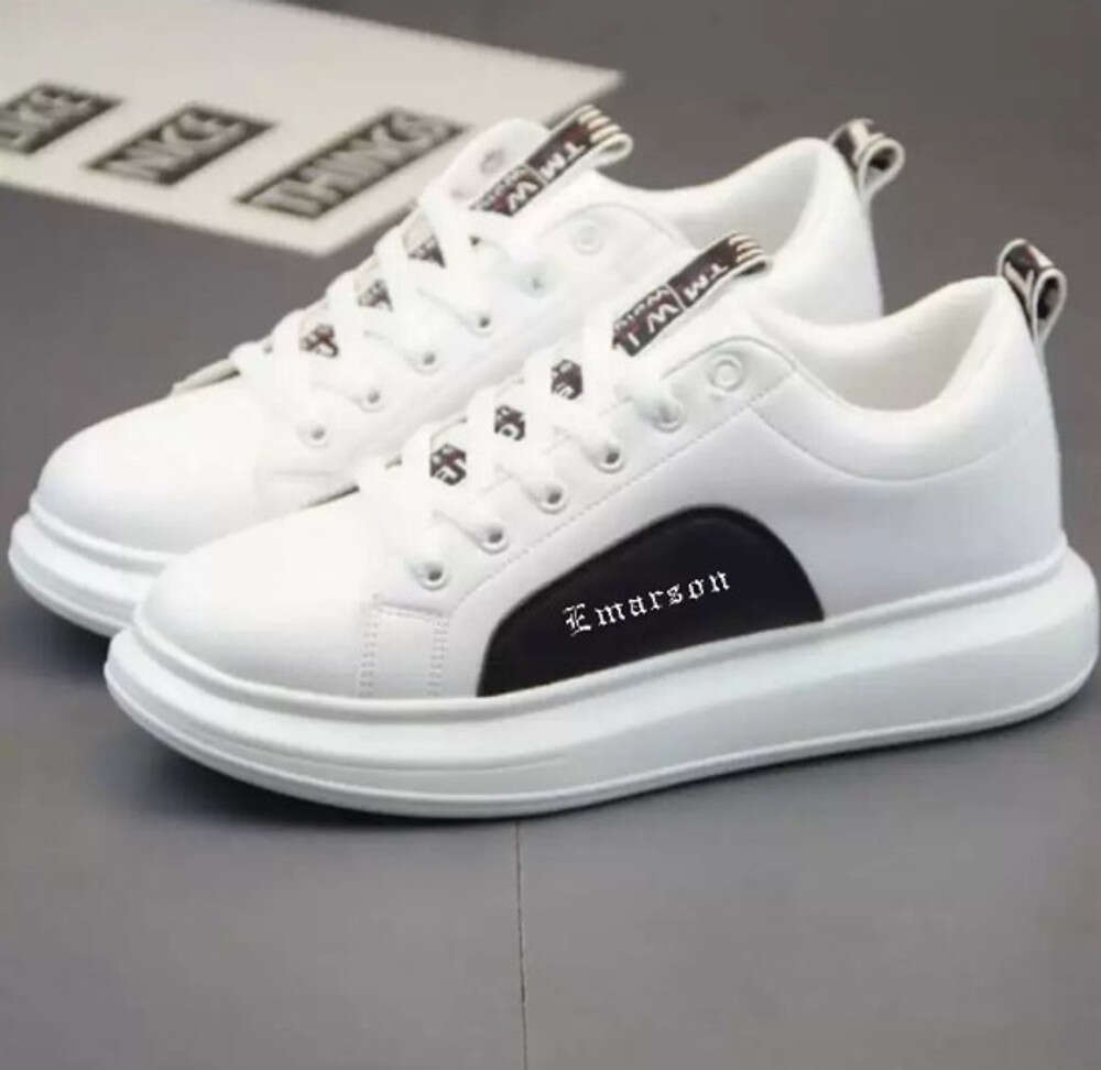 Trendy White Casual Street Style Chunky Lace UP Sneakers For Men (White, Black)