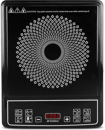 Sansui 1600 W Induction Cooktop Push Button(Black, Smart Cook -1600)