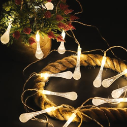 Lexton Fairy 14 Water Drop/Bottle LED String Light | 14 LED, Plug Sourced, 4 Meter Long | Suitable for Diwali, Birthday, Festival, Wedding, Party, Patio, Lawn, Restaurants (Pack of 1, Warm White)