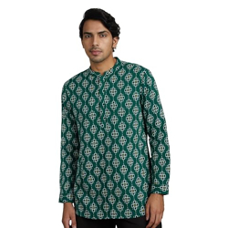 Amazon Brand - Symbol Men's Smart Length Kurta 32 _SY-A23-MNA-SKT-236_Green_M
