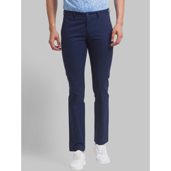 Parx Men Blue Tapered Fit Trousers
