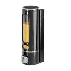 MAYUR CICH 400 ML Cylindrical ABS Black Wall Mounted Shampoo Sanitizer Lotion Hand Dish Wash Gel Liquid Soap Dispenser for Bathroom Kitchen (1)