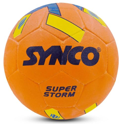 Synco Superstorm OG Football | Rubber Moulded | Training Soccer Ball | Suitable for Hard Ground | for Boy/Girl | Size 5 (Orange)