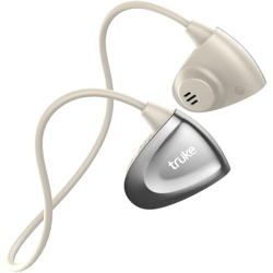 truke Newly Launched Yoga Beat Open Ear Neckband with 360-degree Titanium Alloy Flex Comfort, 14.2mm Drivers, 30H Playtime, Dual Mic for Crystal-Clear Calls, Fast Charging, BT 5.4 (Beige Gold)