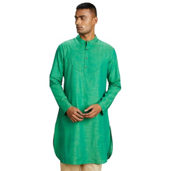 Amazon Brand - Symbol Cotton Men's Kurtas (SY-A22-MNA-ETK-14_Green / Blue_S)
