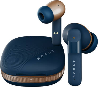 Boult W50 with Quad Mic ENC, 50H Battery Life, Low Latency Gaming, Made in India, 5.3v Bluetooth(Blue Lustre, True Wireless)