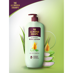 BAJAJ CONSUMER CARE Almond Drops Ultralight Body Lotion with Aloe Vera - 600 ml