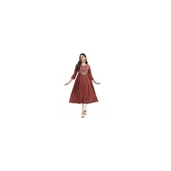 INDIE PICKS Embroidered Flared Kurta