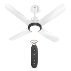 Havells 1200mm Libeccio Underlight BLDC Motor Ceiling Fan | Remote Controlled, High Air Delivery Fan | 5 Star Rated, Upto 60% Energy Saving, 2 Year Warranty | (Pack of 1, Pearl White)