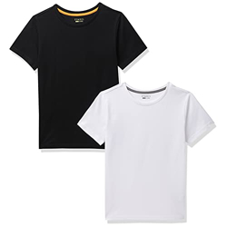 Amazon Brand - Symbol Boy's Regular Fit T-Shirt (PAG 504_Black & White 2-3 Years)