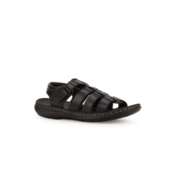 Bata Men Black Fisherman Sandals
