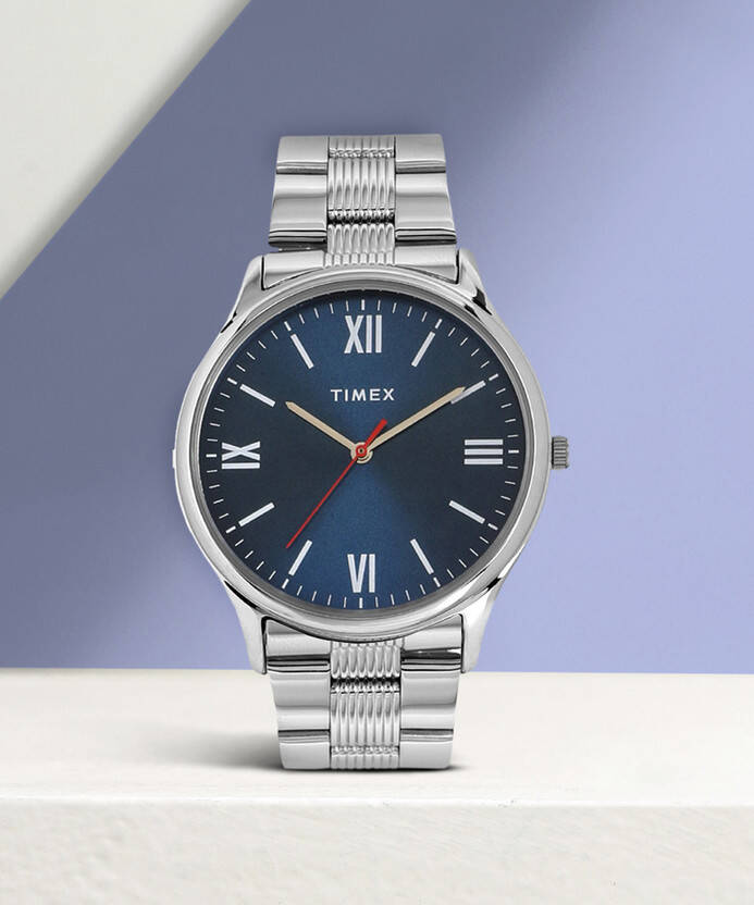 TIMEX Blue Dial Stainless Steel Analog Watch - For Men TW0TG7304