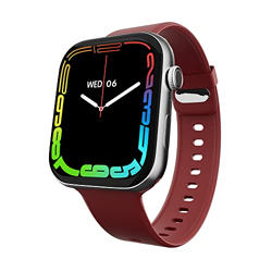 SENS EDYSON 3 PRO with 1.85 Display, BT Calling, Wireless Charging & 200 + Watch Faces Smart Watch (Intense Red)