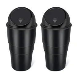 Oblivion Car Dustbin - car accessories 2025 | 2 pc of car dust bins | Plastic Car Trash Bin | Car Trash Can | Mini Car Trash Bin | Portable Trash Can For Car | car accessories for dashboard (Black)