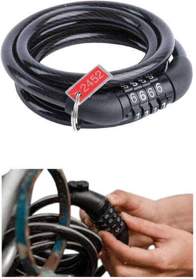 NAVEENEHA Aluminium Cable Lock For Helmet