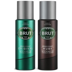 Brut Original Deodorant For Men, 200ml & Musk Deodorant Spray For Men, 200ml