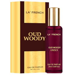 La French Oud Woody Perfume 20ml Unisex Perfume for Men & Women, Eau De Parfum, Premium Arabic & French Long-Lasting Fragrance Scent, Best Date Night Fragrance for Men, Best Gift for Men and Women.