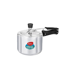 Pigeon Silver Aluminium Inner lid 3L pressure cooker with non-induction base