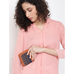 KLEIO Women Jacquard Weave Zip Around Wallet