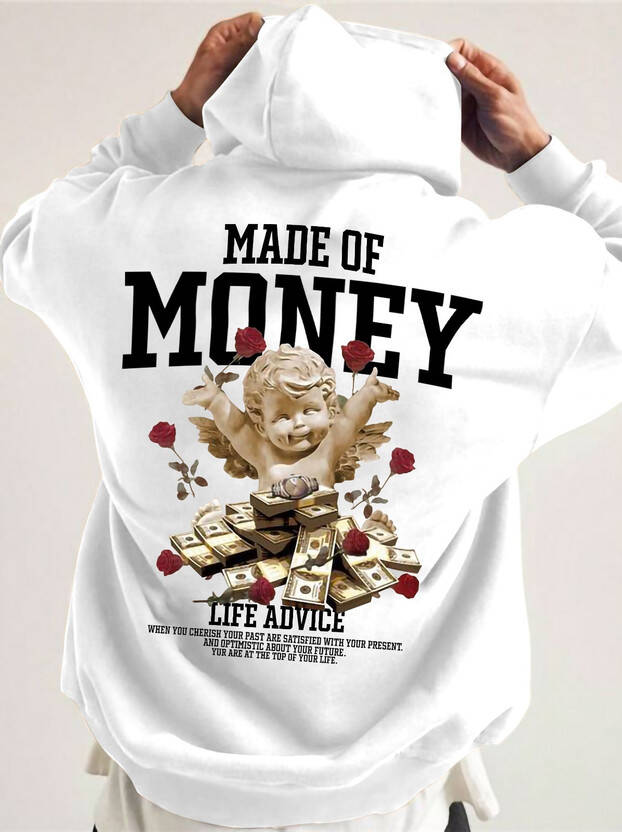 Men Full Sleeve Printed Hooded Sweatshirt