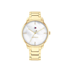 Tommy Hilfiger Women White Dial Analog Watch Tommy Hilfiger Quartz Analog White Dial Stainless Steel Strap Watch for Women-NETH1782546