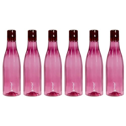 PEARLPET Azzure BPA-free Plastic Water Bottle Set of 6 Pcs, Each 1000ml, Wine