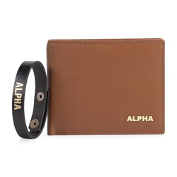 Alpha Premium Leather Mens Wallet | 100% Ethically Sourced Top Grain Leather | Luxury Craftsmanship | Smart Design | RFID Protection | Blending Style with Functionality | Business | Style 1, Black