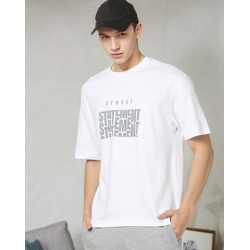 Men Printed Oversized Fit Crew-Neck T-Shirt