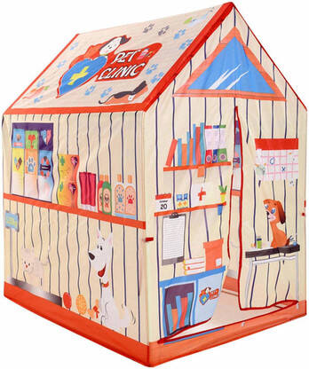Tector Big Pet Clinic Playing Tent House(Multicolor)