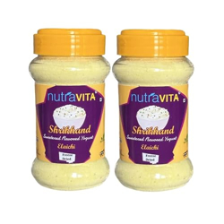 Nutra Vita Freeze Dried Rehydratable Elaichi Shrikhand (Indian Yogurt) Powder, (125x2) Grams