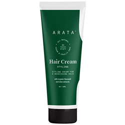 Arata Styling Hair Cream | For All Hair Types |Reduces Frizz & Tames Flyaways | Adds Soft Hold and Control to Short Hair | No Sulphate,Paraben,Silicone | 50ml