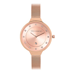 French Connection Spring-Summer 2021 Analog Rose Gold Dial Women's Watch-FCP23RGM